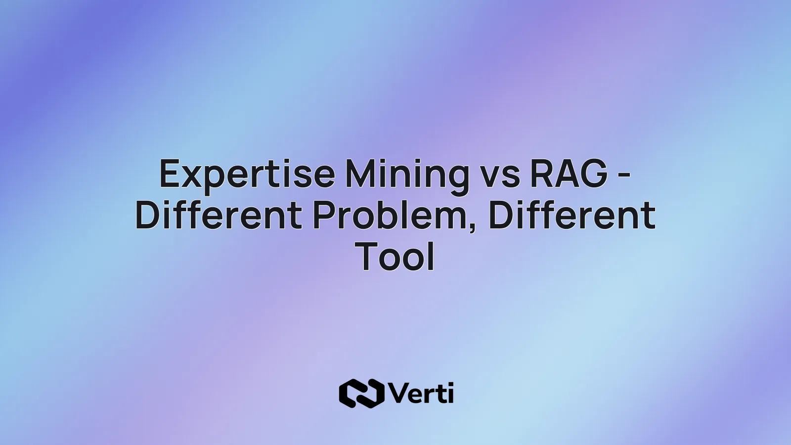 Cover art for expertise mining vs RAG comparison